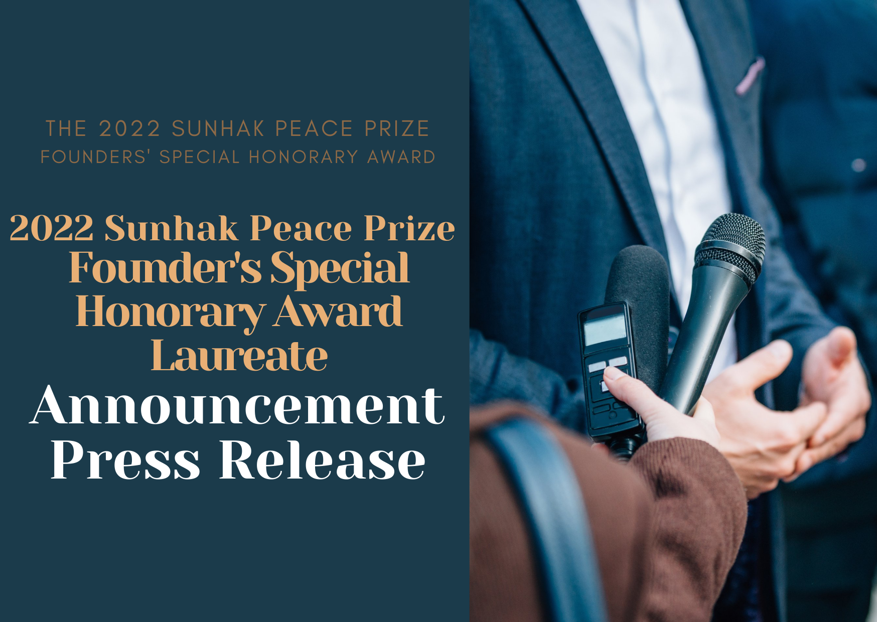 2022 Sunhak Peace Prize Founders' Special Honorary Award Laureates Announcement Press Release 이미지